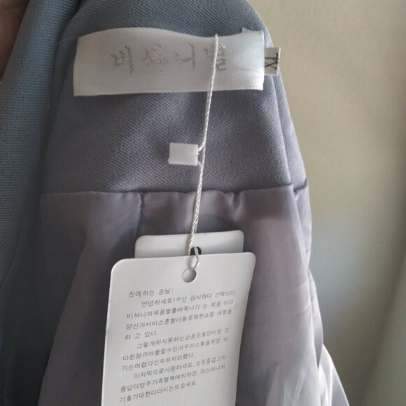 Dusty Blue Trench Coat NWT - Picture 3 of 4